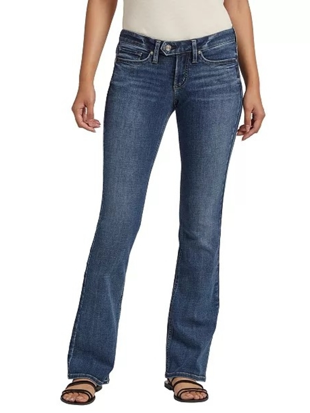 Silver Jeans Co. Women's Tuesday Low Rise Slim Bootcut Jeans